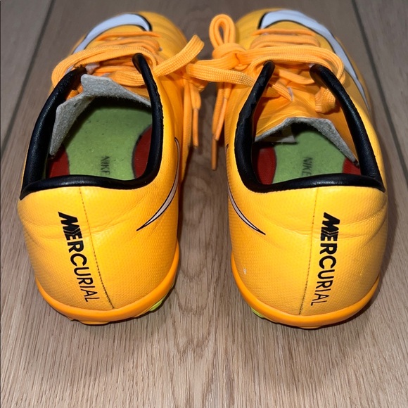 Nike Mercurial Kid’s Soccer Shoes in Orange and Black - Picture 8 of 16